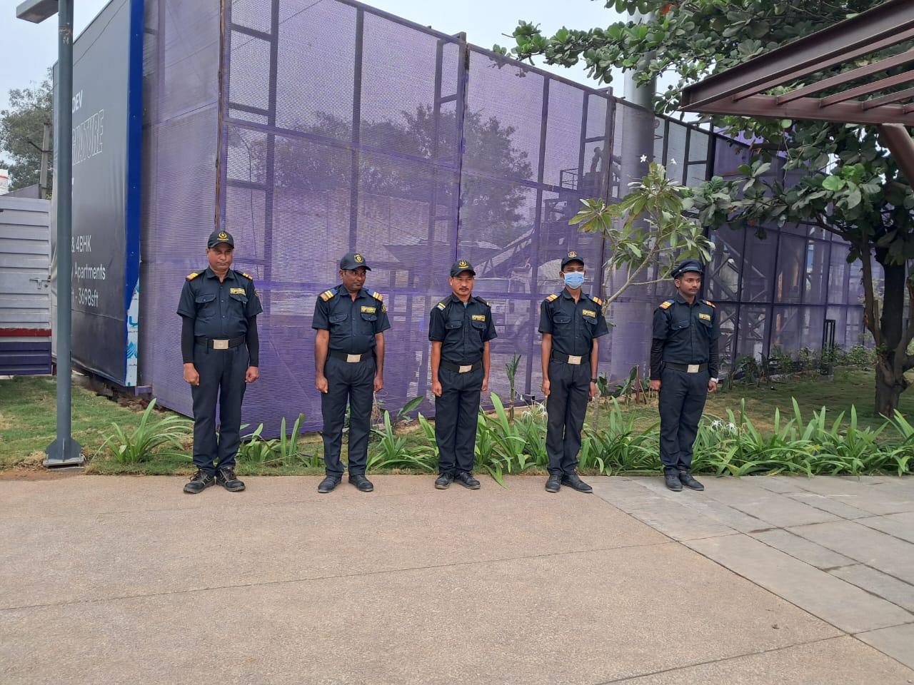 Vaid Security guards on residential site duty
